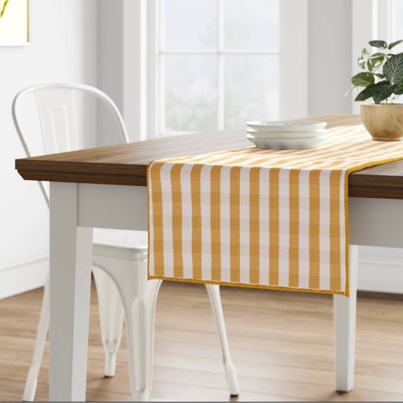 Threshold Table Runner Cotton Gingham Check 72” x 14” - Picture 2 of 8